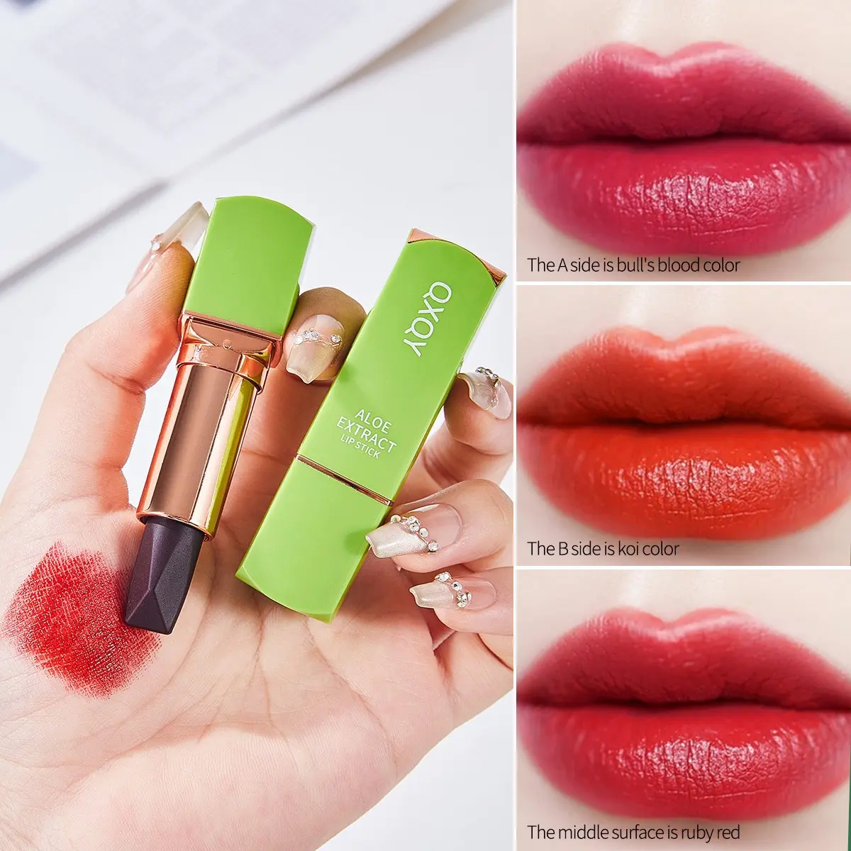 3-In-1 Color-Changing Lip Balm with Magic Lipstick Effect, Hypoallergenic Matte Texture, 24-Hour Long-Lasting Moisturizing