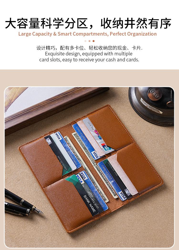 10 Card Slot Slim Long Wallet for Men – RFID PU Leather Bifold with Hidden Cash Compartment, Minimalist Lightweight Wallet for Everyday Carry, Trendy Design la