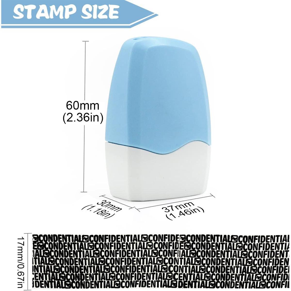 Identity Theft Protection Roller Stamp,1 Count Confidential Roller Stamp,Anti Theft,Privacy &Security Stamp,Refill Ink Designed for ID Blackout Security,Office Supplies