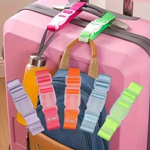 4 Pack Heavy-Duty Luggage Straps, Adjustable Multi-Color Suitcase Belts with Quick-Release Buckles, Travel Accessories for Security