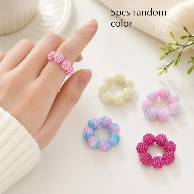 Sensory Stress Relief Anxiety Ring, Silent Fingertip Acupressure Massager Ring for Adults Teens, Stress Relief for Classroom Office, Gradient Color, Random Color, Ideal Birthday Holiday Gift for Boys Girls, Gift Bag Filler
