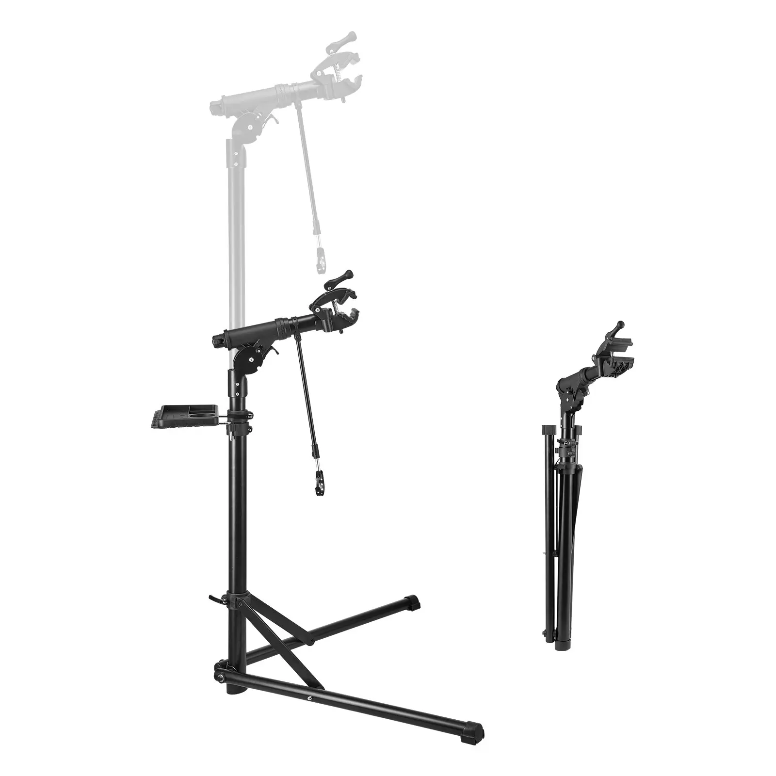 VEVOR 85lb Heavy-duty Bicycle Repair Stand, Adjustable Height (40.7-64.1in) with Magnetic Tray Tool Storage, Foldable Maintenance Rack for Home Mechanics’ Mountain & Road Bikes