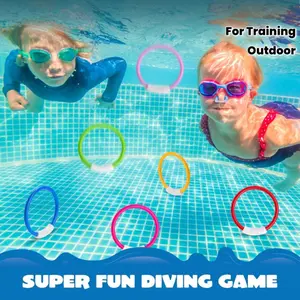 4pcs Colorful Diving Rings, Random Colors - Easy to Identify Water Toys, Pool Games, Suitable for Swimming, Diving, Underwater Training And Other Activities, Suitable for Pool Parties, Beach Play And Summer Outdoor Water Activities