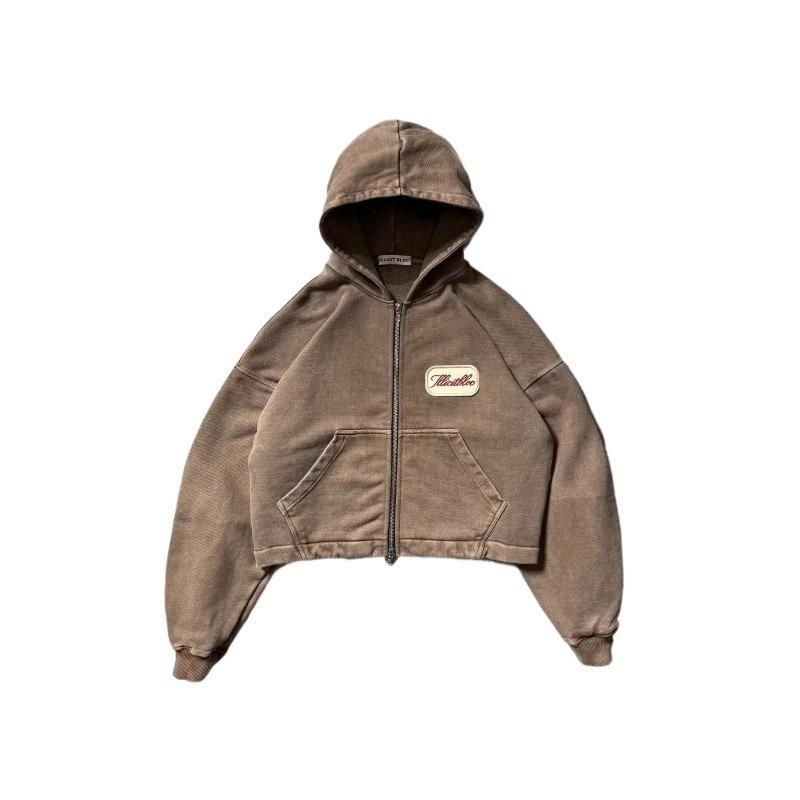Fashion Trend New Solid Color Letter Patch Hooded Zipper Sweater Men  Hip Hop Vintage Harajuku Joker Couple Sports Hoodie Womenswear Clothes Suits Pocket Long Sleeve Casual Love Piece Style Streetwear Polyester Gamis