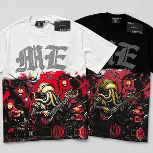 Mixed Emotion Oversized Cotton T-Shirt Men Women Graphic Streetwear Tee Hip Hop Summer Short Sleeve Urban Fashion Casual Top