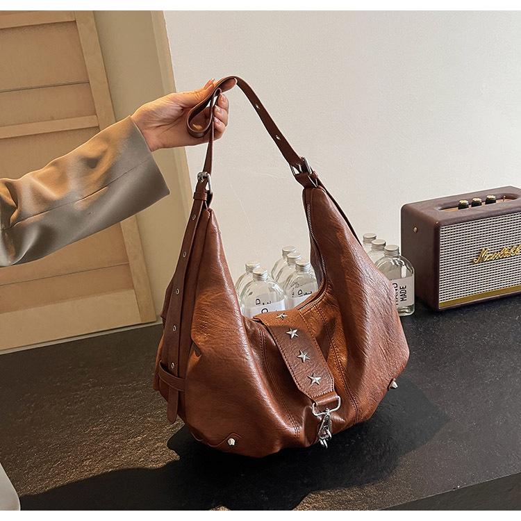 Large Capacity Bag for Women – Casual Fashionable Retro Crossbody Bag with Shoulder Strap – High-End Style Dumpling Bag Trend