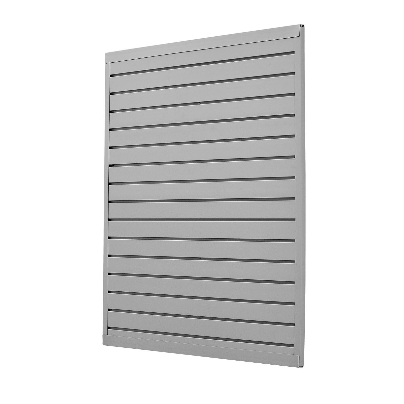 VEVOR Slat Wall Paneling, 4 x 4 ft, PVC Garage Slatwall with Modular Design, Grey Slat Wall Easy-to-Install Adjustable Slatwall Panel with Coupling Structure & DIY Cutting, Fits for Storage & Display VEVOR Slat Wall Paneling, 4 x 4 ft, PVC Garage Slatwall with Modular Design, Grey Slat Wall Easy-to-Install Adjustable Slatwall Panel with Coupling Structure & DIY Cutting, Fits for Storage & Display