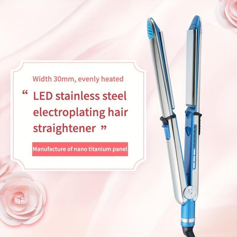 Stainless Steel Hair Straightener, Heated Hair Straightener Brush, Heating Ceramic Hair Straightening Brush, Curling Irons, Back to School Hairstyle Tool, Us Plug Heated Hair Styling Tools for Women