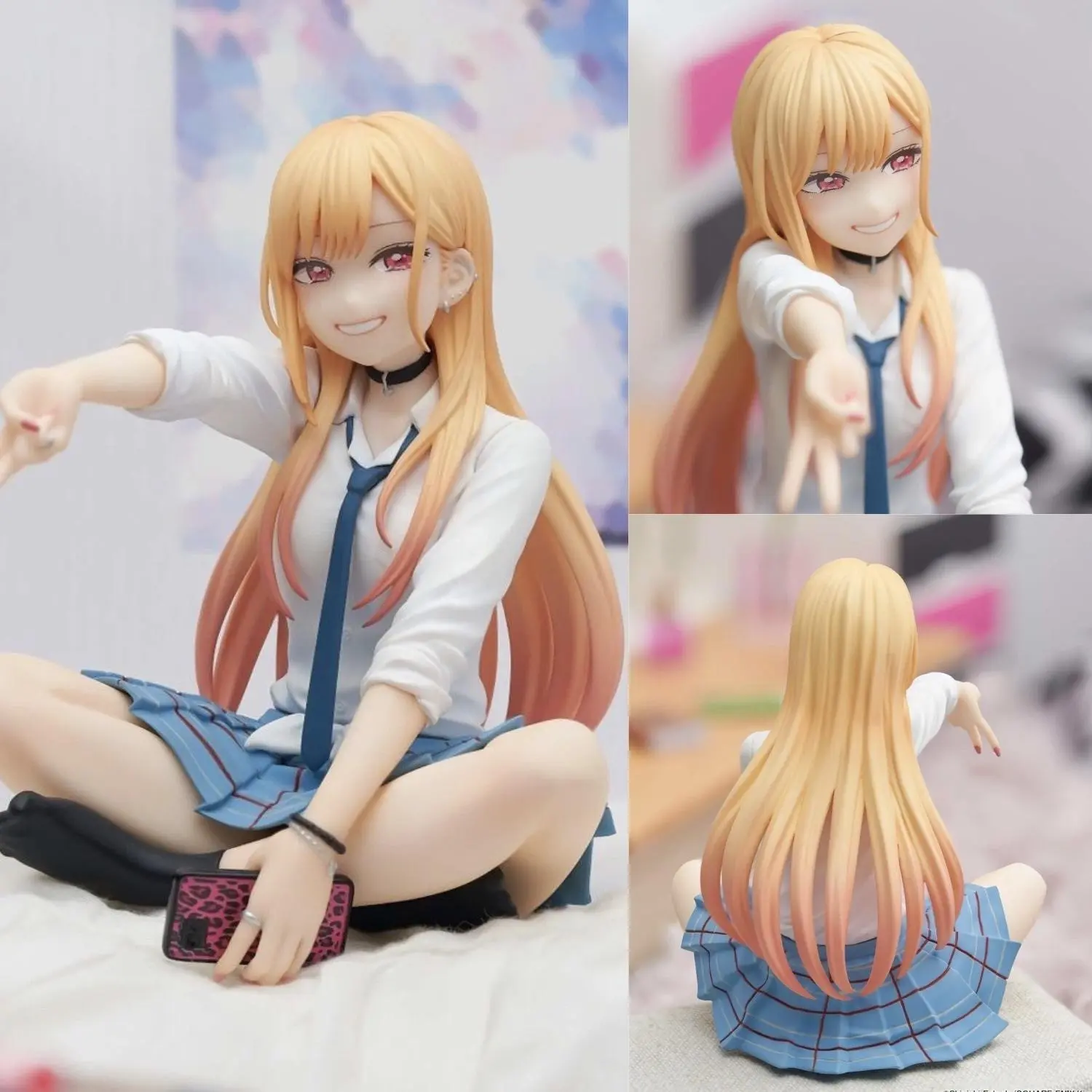 Kotaro Umi Dream Figurine, Sitting Pose School Uniform Anime Girl Collectible, Precious Metal Plating Not Included, Figurines Statues Bobbleheads