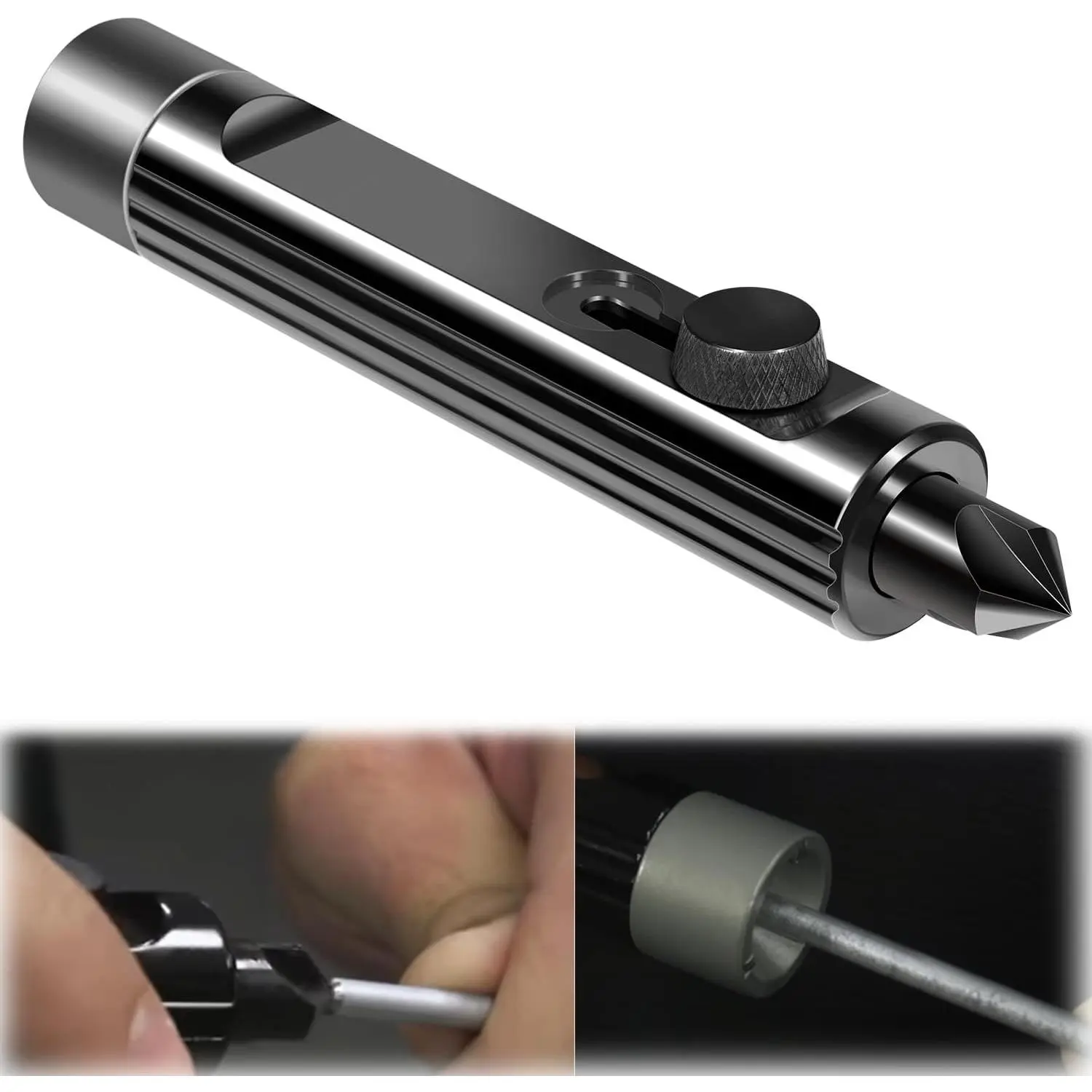3/16" to 1/2" Tube Flaring and Deburring Tool, Dual Function Flaring and Internal/External Deburring Tool for Brake Lines, Copper, Aluminum, and Steel Tubing