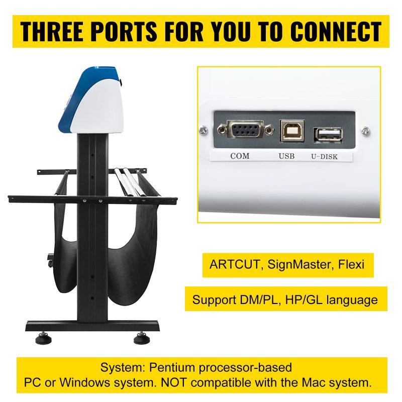 VEVOR 53-Inch Automatic Contour Vinyl Cutter Plotter Force Speed Adjustable Sign Cutting With Floor Stand Signmaster Software VEVOR 53-Inch Automatic Contour Vinyl Cutter Plotter Force Speed Adjustable Sign Cutting With Floor Stand Signmaster Software