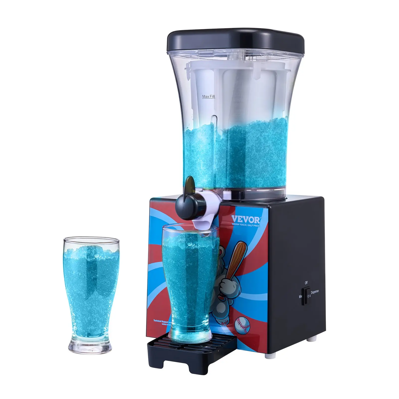 【Summerfinds】34oz Double Insulated Home Slushy Machine - Kitchen Frozen Drink Maker for Margaritas, Kids’ Party, 9x8x17.5" Smoothie Maker for Home Users, Smoothies