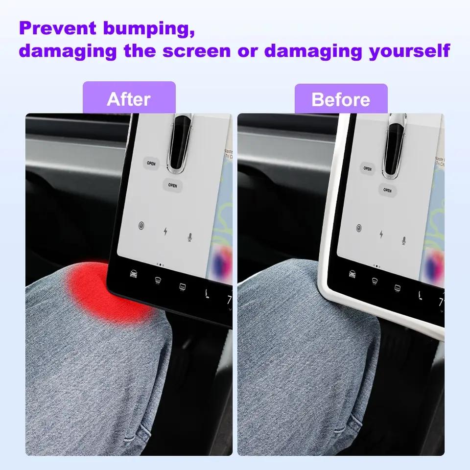 For Tesla Model 3 Y Highland Screen Protector Silicone Frame Display Edge Body Cover Central Control Car Accessories