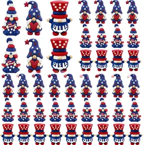 Mini Patriotic Silicone Gnomes Ornaments - Independence Day Gnomes 3 Designs, Cross-Border New Home Decor Miniature Sculptures for 4th of July