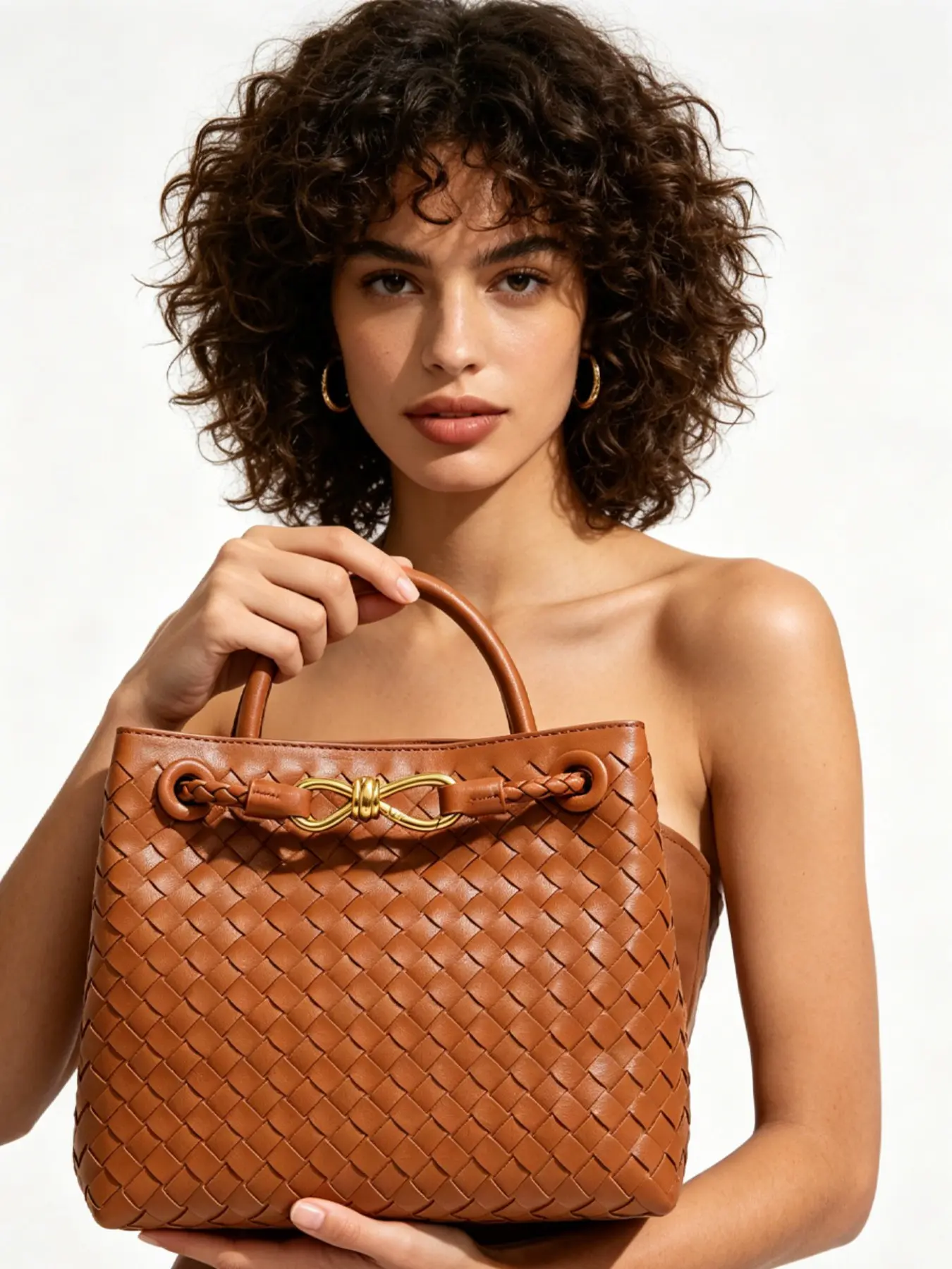 Fashion Braided Bag, Luxury Women's Mesh Handbag, New Butterfly Knot Design, Rope Strap Shoulder Crossbody Bag, All Seasons Casual Style, Fashionable Shoulder Bag