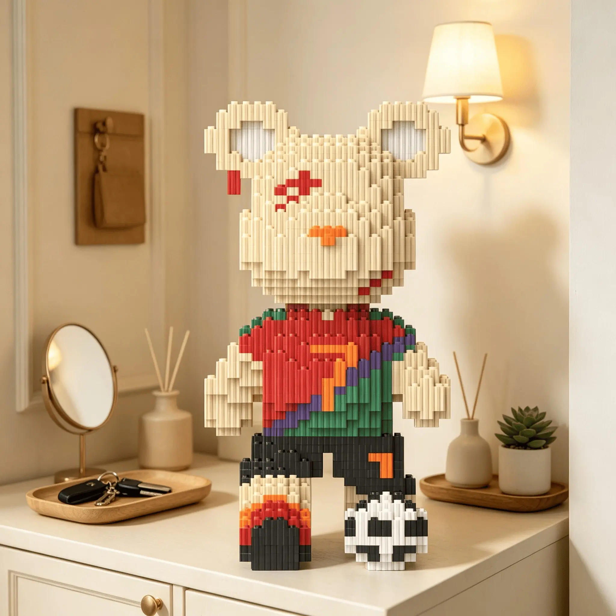Bj Heart Bear 3D Puzzle Model, Stress Relief Toy, Indoor Decoration, Birthday Christmas New Year Party Gift, Surprise Gift for Friends