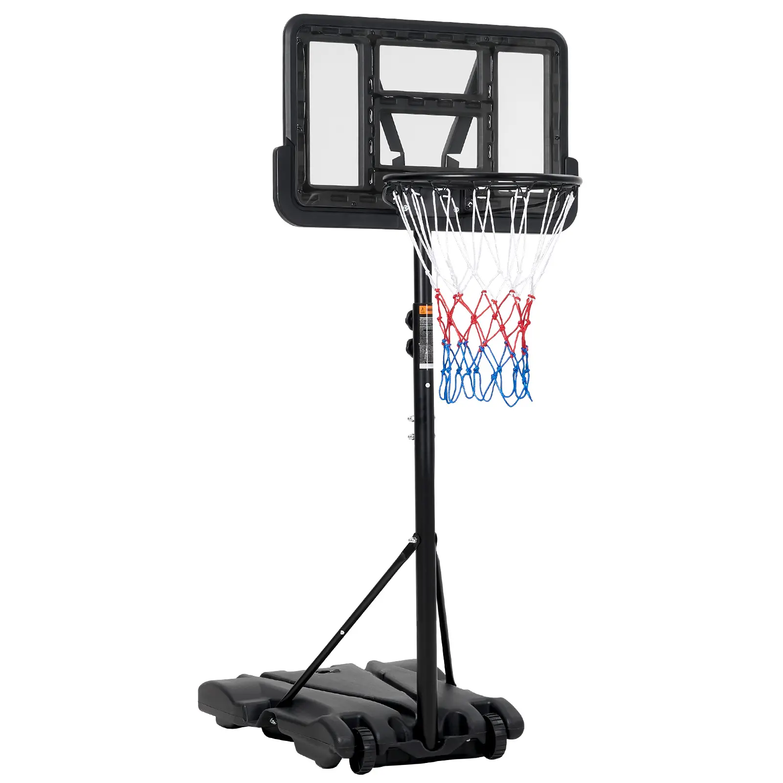 Adjustable Basketball Hoop System - 5-7 FT Portable Goal with 28'' Shatterproof Backboard - Sturdy Base & Wheels - Easy Assembly for Kids & Adults