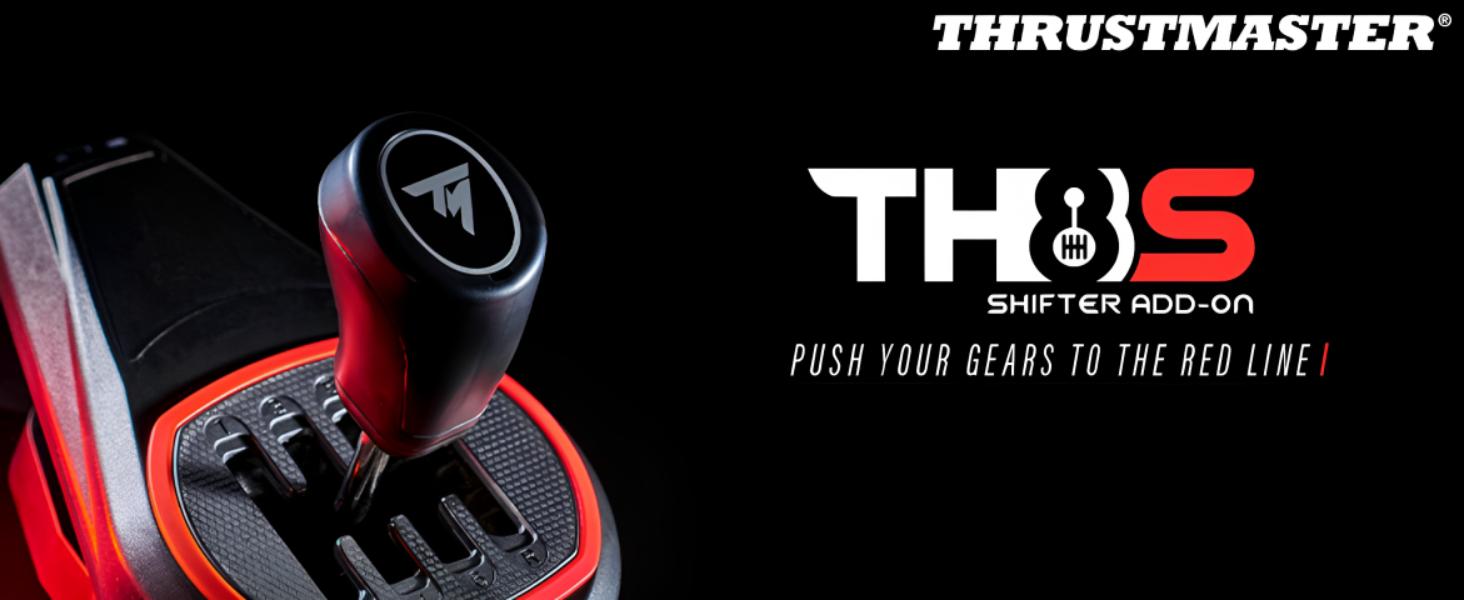 Thrustmaster TH8S Shifter Add-On for PS5, PS4, Xbox Series X|S, One, and PC – Sim Racing Gear with H-Pattern Shifter Plate, Compatible with Racing Wheels and Driving Simulator Sets