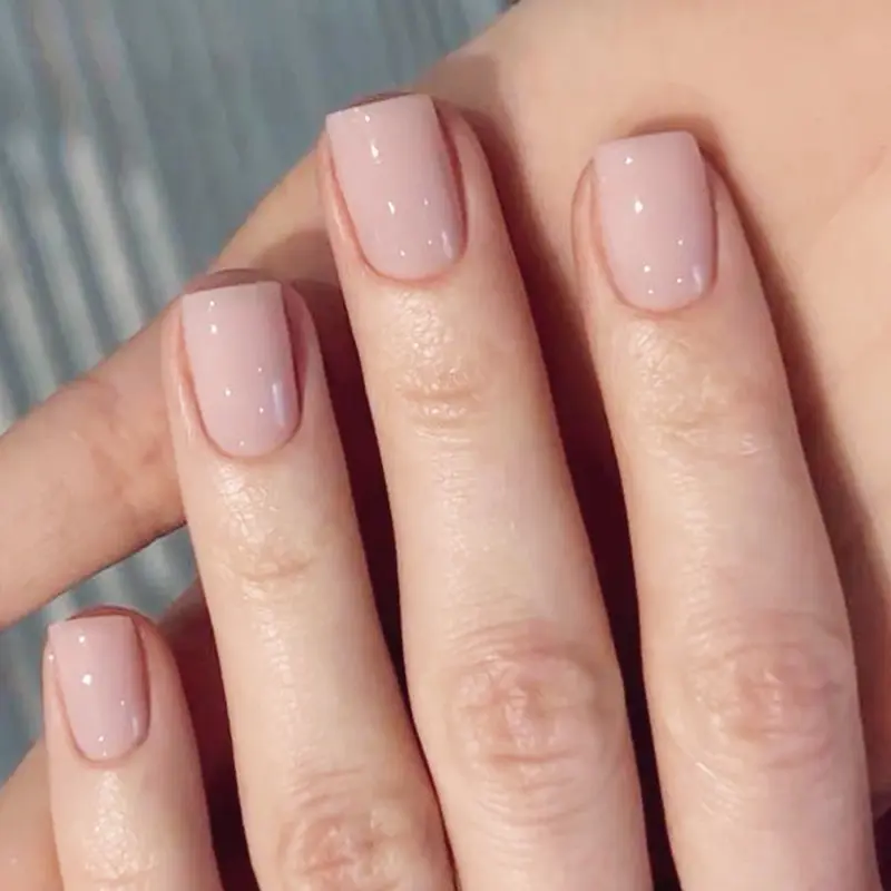 Clean Girl Semi Cured Gel Nail Strips 20+6 Individual Trial Strips | Jelly Milk Tea Nude | Includes 6 Extra Strips to Try | 5-Min UV Cure | OAUEE