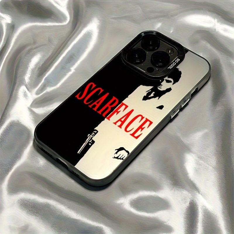 Scarface Pattern Shockproof Protective Phone Case Cover for iPhone 15/15 Plus/15 Pro/15 Pro Max, Geometric Design, Perfect Gift for Family & Girlfriend