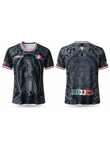 2026 Mexico Summer Personalized Loose Fit Patriotic Soccer Shirt, Men's Sports Jersey, Breathable Sweat-Wicking, Round Neck Short Sleeve Top