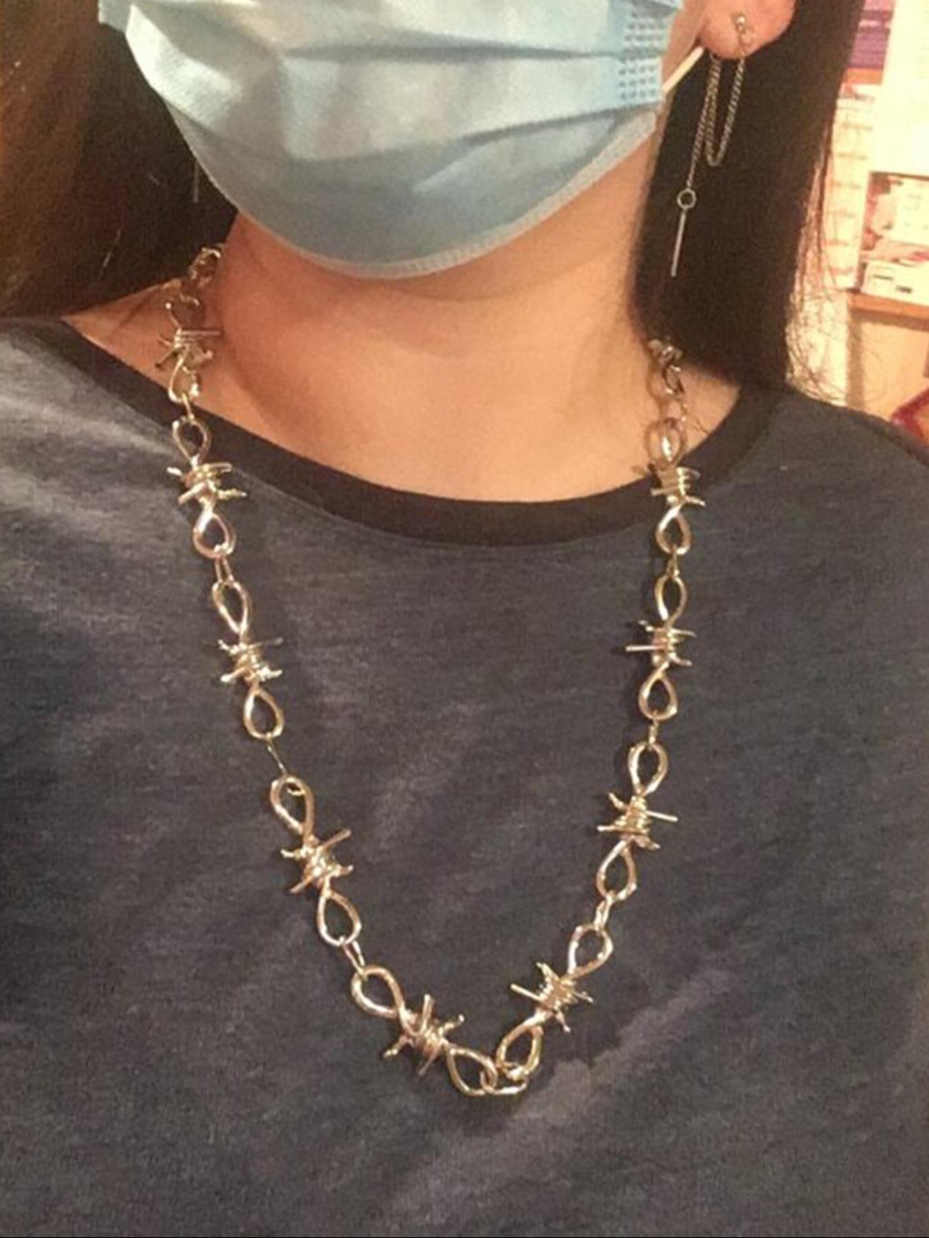 Punk Style Minimalist Thorn Metal Belt Chain for Women & Men, Hip Hop Waist Belt Chain for Jeans, Trouser, Shorts, Fashion Accessories for Party, Daily Clothing Decor