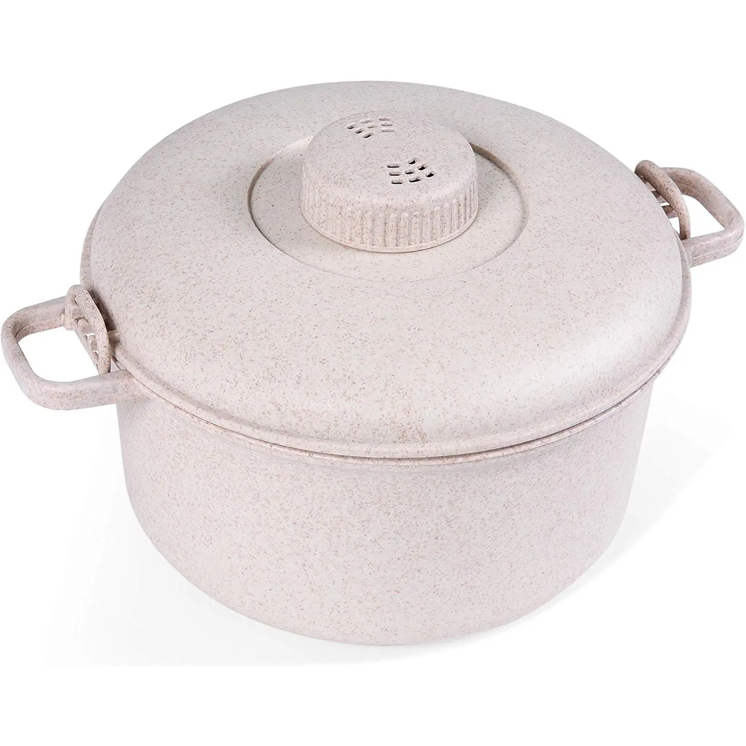 Microwave  Cooker - Easy Microwave Cooking - Easy &  Microwave Cookware for Rice, Chicken, Pasta, and  -  & Bio-degradable Material (Beige)