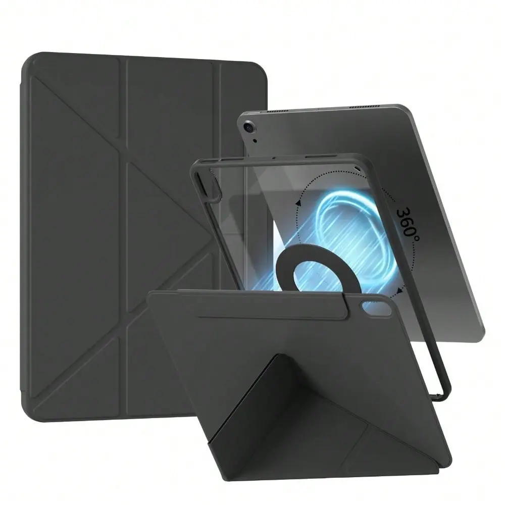 Magnetic Case for 11 Inch (A16 ) 2025 Generation 11th / 10.9 Inch 2022 10th,11 Inch 2026 12th Gen, Air 11"/13", Pro 11"/13", Air 5/4 10.9", Air 3 10.5", 9th/8th/7th 10.2" MINI6/7/8, Detachable Case with Clear Hard Back, Trifold & Y Stand, Auto Wake/Sleep