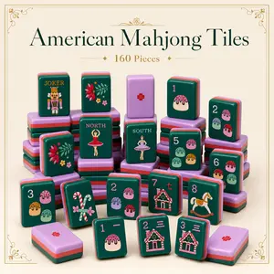 Luxury Nutcracker Mahjong Set - Limited Dream Edition, Emerald Glaze Acrylic, Handcrafted Fairy Tale Art, Ideal for Social Gatherings & Indoor Recreation