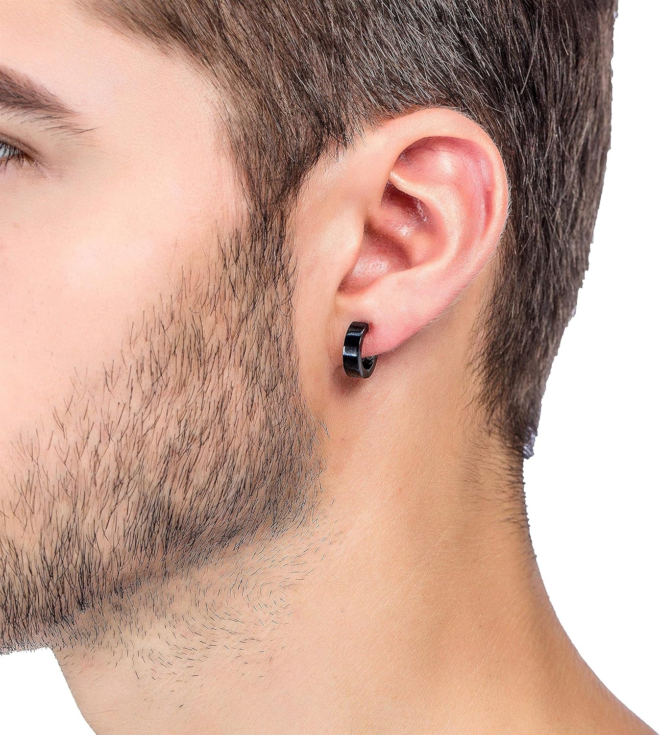 4 Pairs Hypoallergenic Stainless Steel Earrings For Sensitive Ears Simple Stud and Hoop Earrings Huggie Earring Set 18G