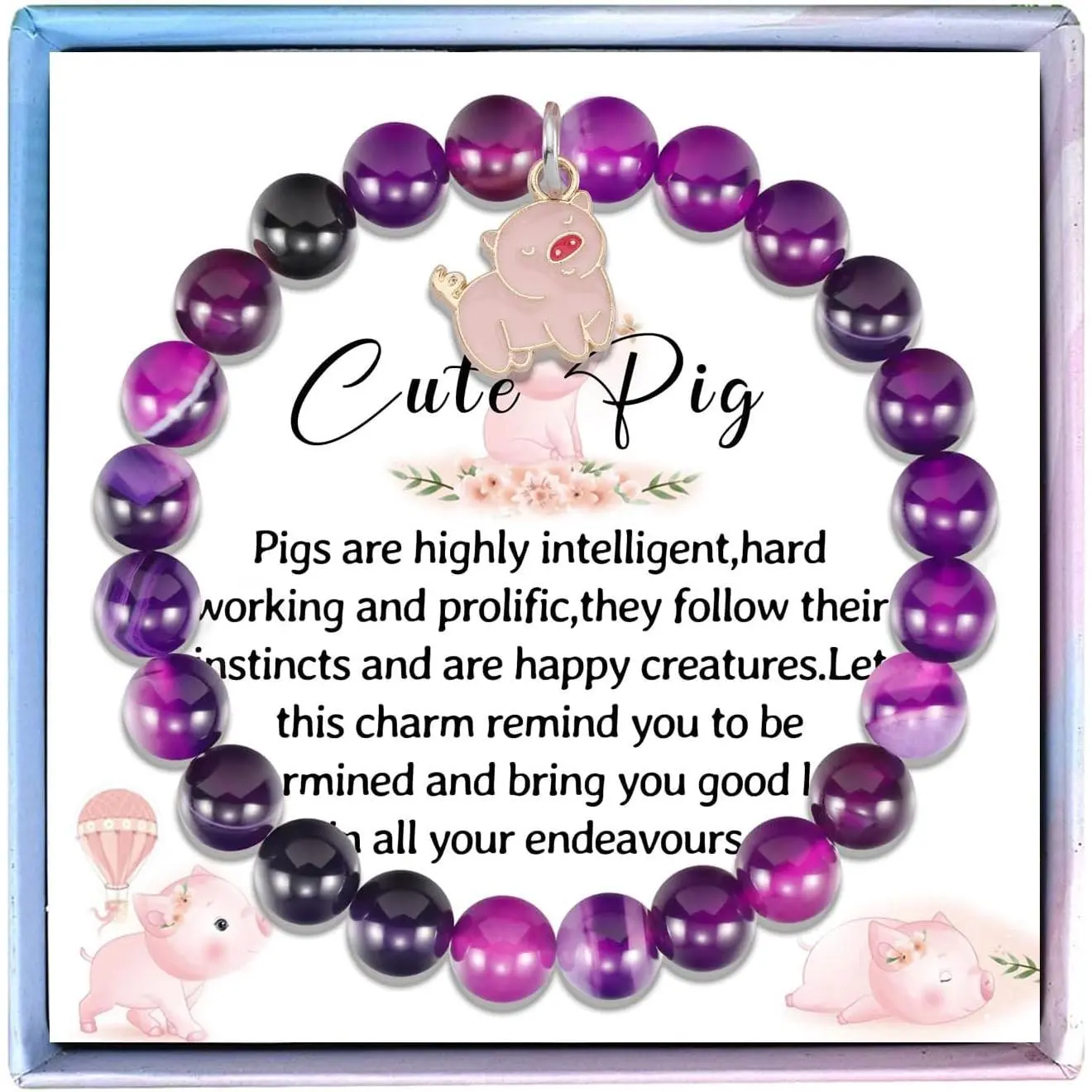 Cute Pig Bracelet for Women - Pig Lovers' Gifts