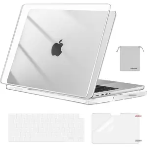 Compatible with MacBook Pro 14 inch Case M5 2026 M4 2025 M3 M2 M1 2024-2021 A3427 A3426 A3434 A3112 A3185 A3401 A2918 A2992 A2779 A2442, Hard Case & Keyboard Skin & Screen Film & Pouch, Transparent