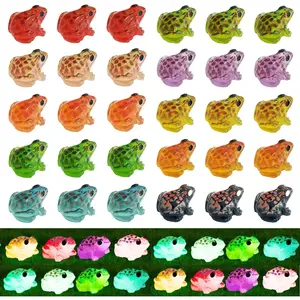 60 Pcs Luminous Resin Frogs Little Frogs Glow in The Dark for Craft,Garden Decor, Home Decorations