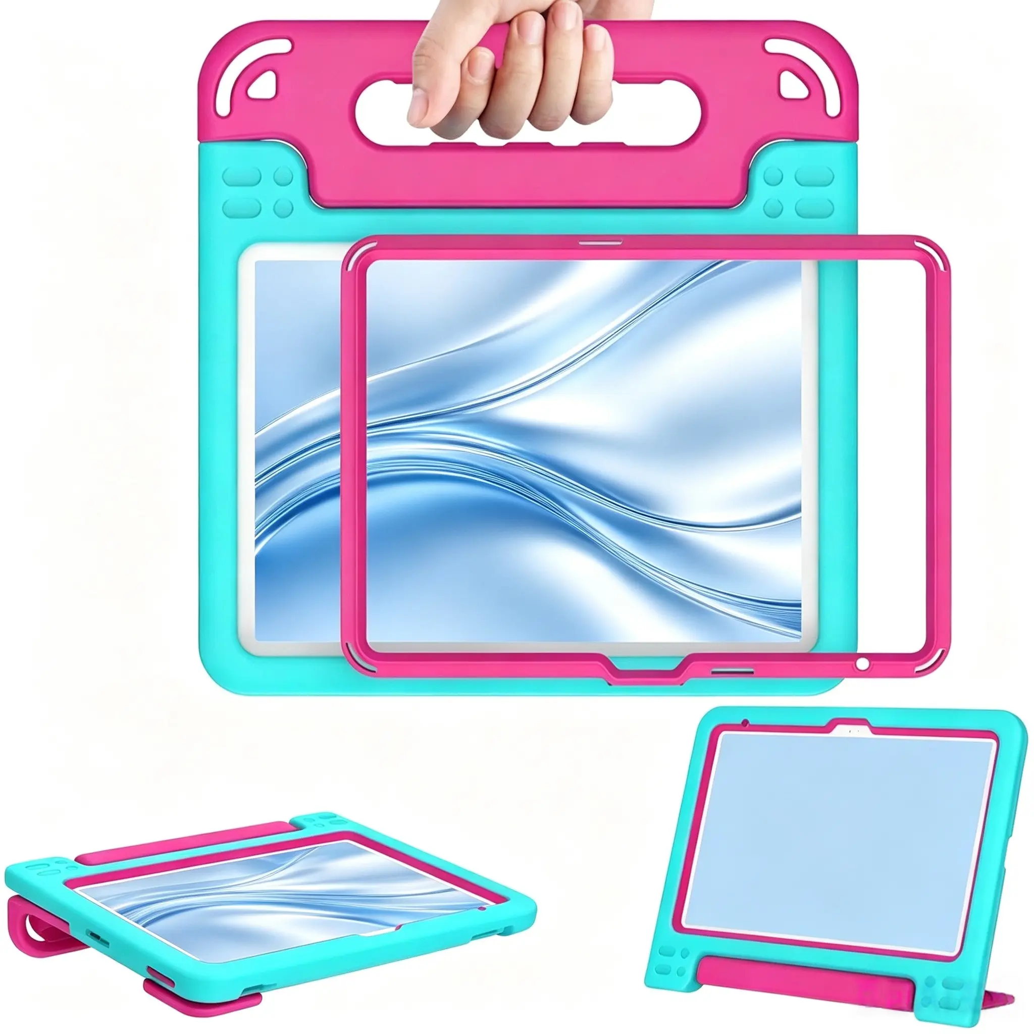 Kids Protection Case for New iPad A16 11th Gen 11-Inch, Built In Screen Protector, Drop-Resistant Lightweight Handle, Fits iPad 10/11th Gen