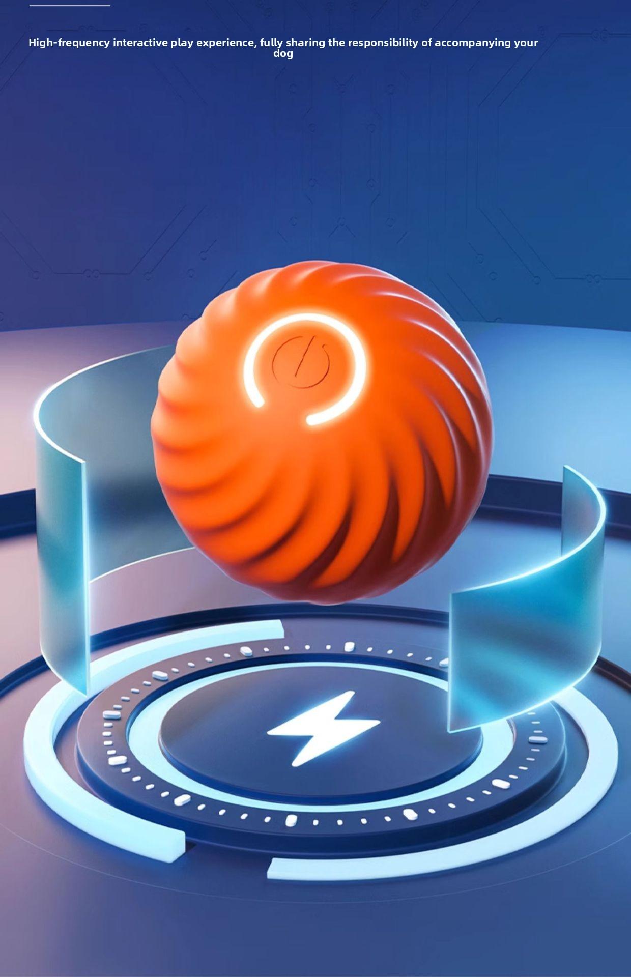 Gravity Jumping Ball Smart Rechargeable Pet Toy Automatic Rolling Interactive Chase Ball for Dogs Cats Livestock Prod with Flexible Shaft pet stuff dog pepper spray dog bugs detector reverse slow feeder shaped harness raised food bowl surprise gift k9