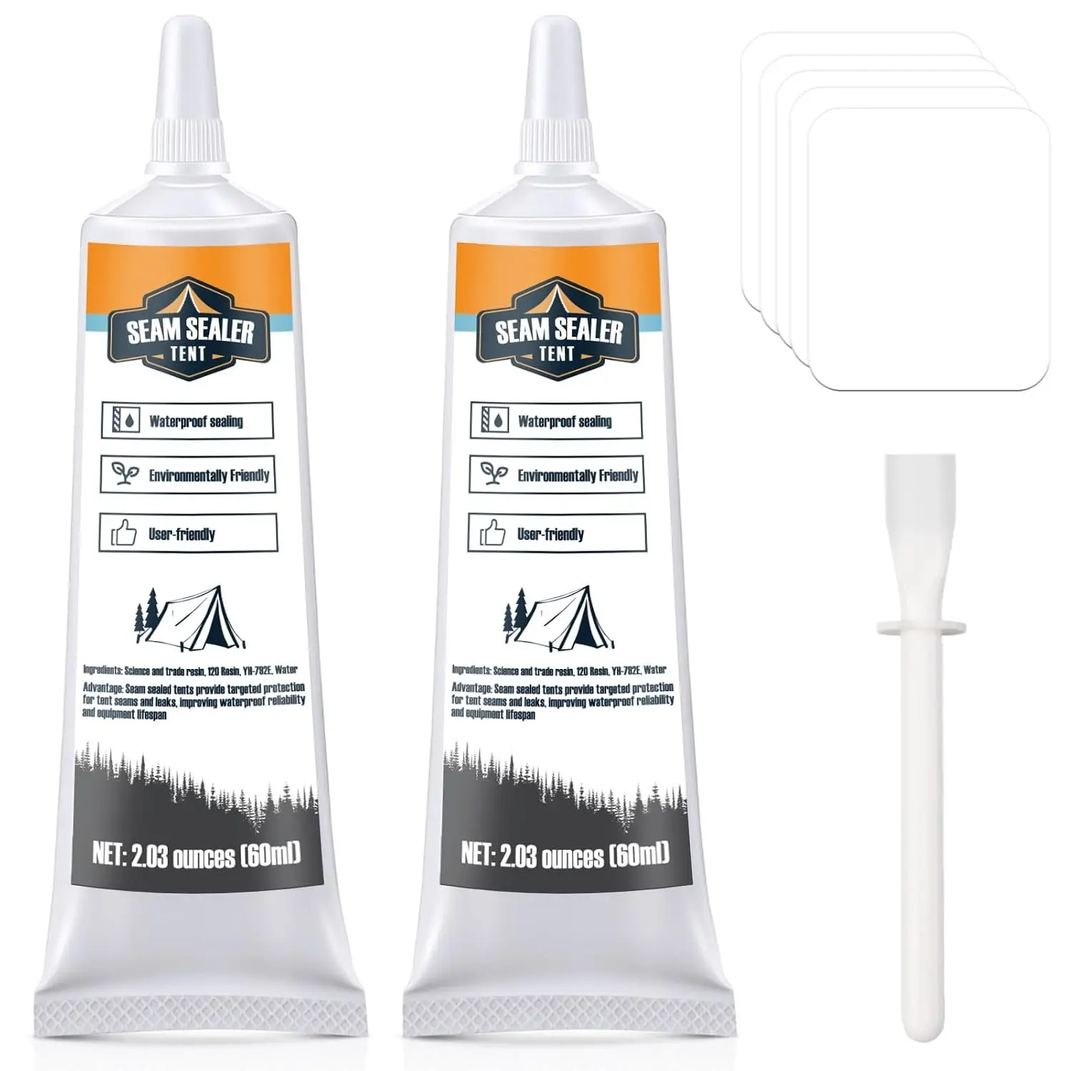 120ml Clear Tent Seam Sealer, No Sew Waterproof Fast Cure Seam Sealer for Tents and Outdoor Fabric