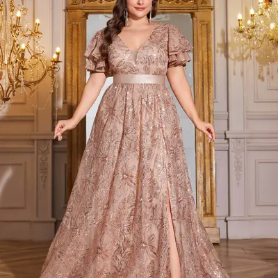 champagne color dress for wedding guest plus size Formal Floor Length champagne dress plus size Boho Chic Communion Dress Size:40DD Midi Dresses Occasion long-prom-dresses