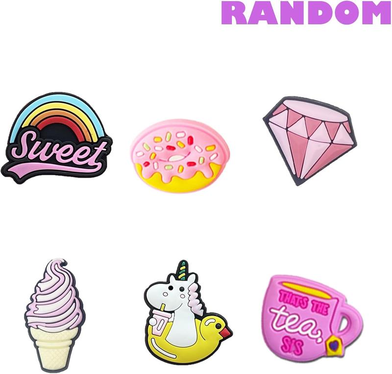 35,50 Pcs Random PVC Shoe Charms,Garden Shoes Cute Shoe Charms Wristband Bracelet Decoration with Different Designs Shape for Girls,Boys and Adult Party Gift Footwear Bedroom Dragon Star Wing Kindle Charms Set