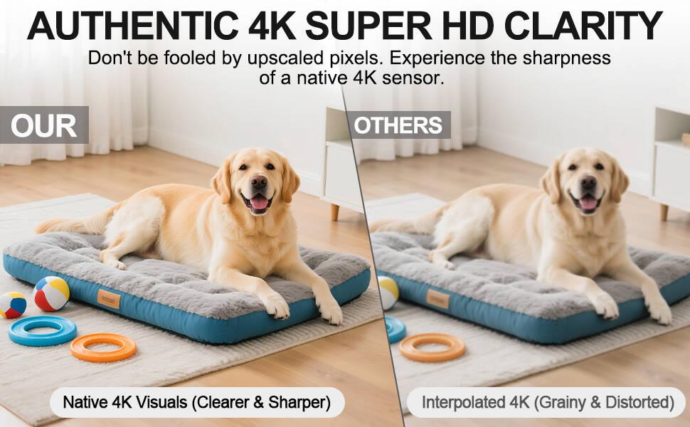 2026 Upgraded 4K Mini Wireless Security Camera, 6H Battery – Small Wireless Indoor Nanny Cam with No-Glow Night Vision, Motion Alerts, Home/Office Security Camera with Dual Storage