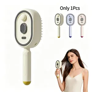 Electric Spray Scalp Massage Air Cushion Comb, Self-Clean Detangling Hair Brush, Anti-Static Volumizing Scalp Care Brush for Dry & Frizzy Hair, Essential Oil Not Included