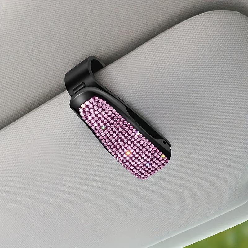 Car Sun Visor Glasses Clip - ABS Multifunctional Eyeglass Holder with Bill and ID Slot for Car Interior Accessories