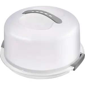 Extra Large Cake Carrier with Lid and Handle, Plastic Cake Container, Cake Holder with Lid for Cake Carrier and Transport - Fits Cake size 11.5 x 11.5 x 5.5