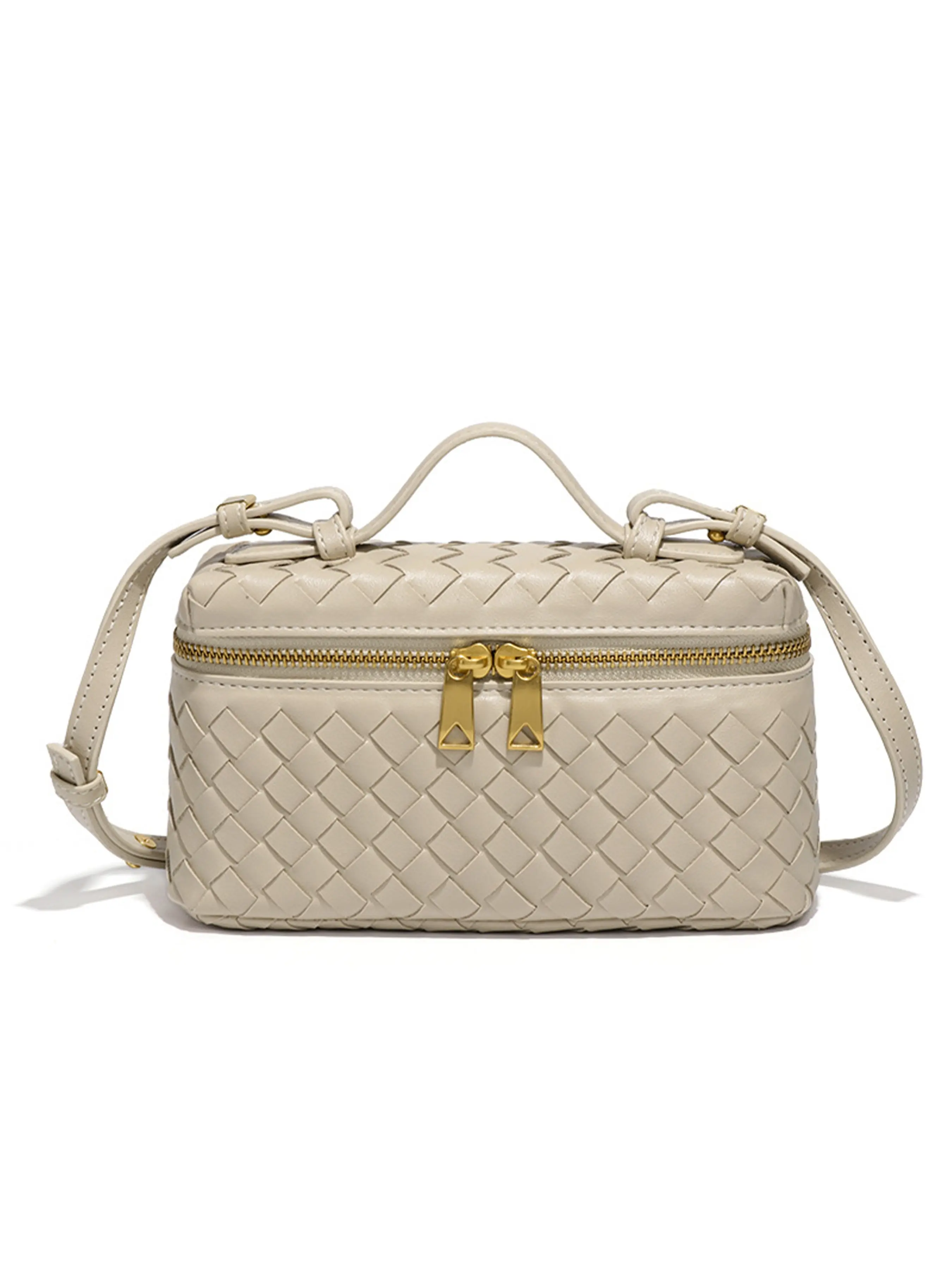 New Trendy Unique Woven Saddle Bag, Practical Fashion Handbag, Crossbody Box Bag, Single Shoulder Lunch Box Bag, All Seasons Elegant Style