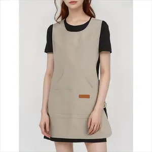 Women's Lace-Up Waterproof Kitchen Apron, Durable Apron with Pockets for Home Cleaning & Cooking