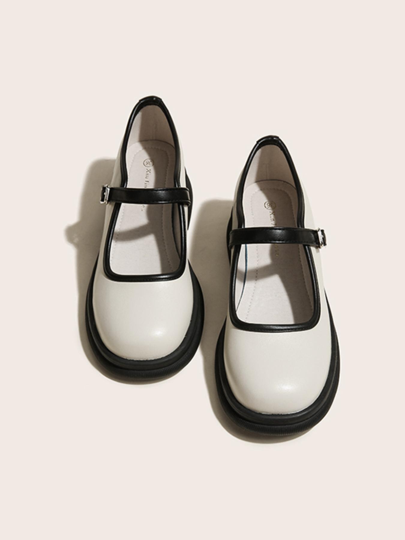 1 Pair Women's Simple Solid Color Round Toe Flat Mary Janes Shoes, Fashionable Slip on Shoes for Daily Wear, Comfortable and Versatile Casual Shoes for Women & Girls for Outfit Decor