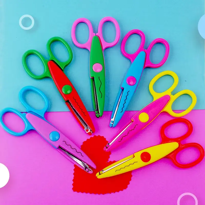 6-Piece Decorative Scissors Set for Crafts, Abs Resin Safety Cutters with Fun Designs, Ideal for Halloween & Christmas Paper Crafting Projects
