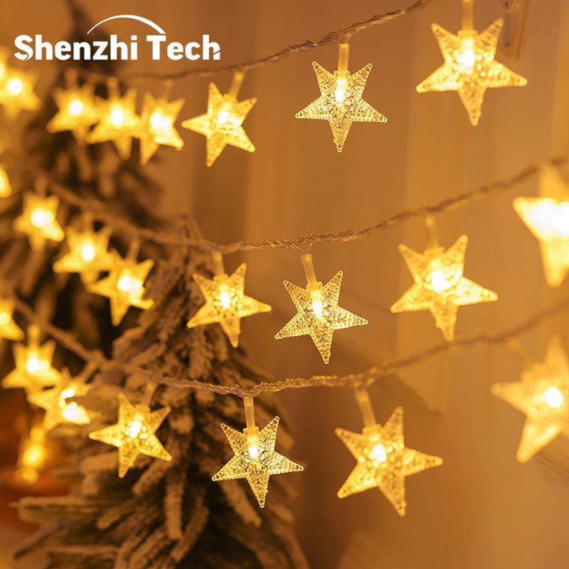 LED Star String Light, Battery Powered 9.8ft 20 Lamps Twinkle Light, Decorative Light for Bedroom, Party, Wedding, Christmas Tree, Indoor and Outdoor Decoration