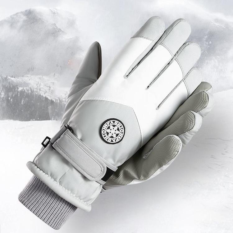 Ski Gloves For Outdoor Use, Unisex, Windproof, Fleece-Lined, Thickened For Warmth, Water-Repellent, Touchscreen-Compatible Cycling Gloves.