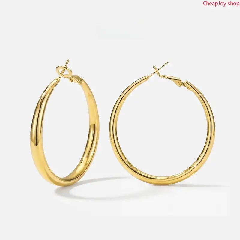 2026 Gold Silver Hoop Earrings for Women Hypoallergenic Stainless Steel Lightweight Large Small Hoops Set 30mm 40mm 50mm 60mm Daily Wear Gift for Girlfriend Wife Mom