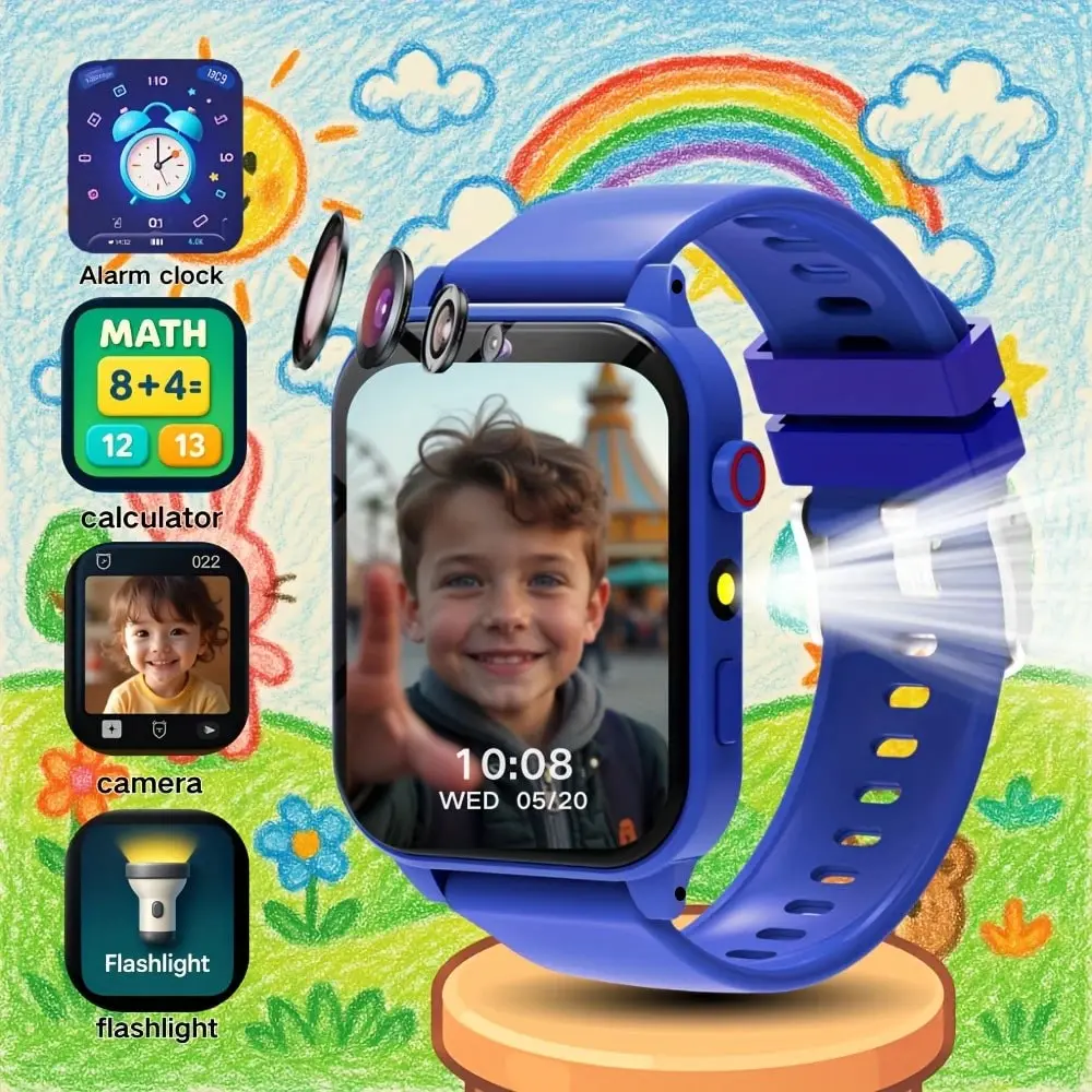 Kids Smart Watch (1.83 Inch) – Multifunctional Smartwatch, Capture Memories with Camera & Growth Album,  Fun Games, Plus Calculator/Calendar/LED Torch, Unisex for Boys & Girls